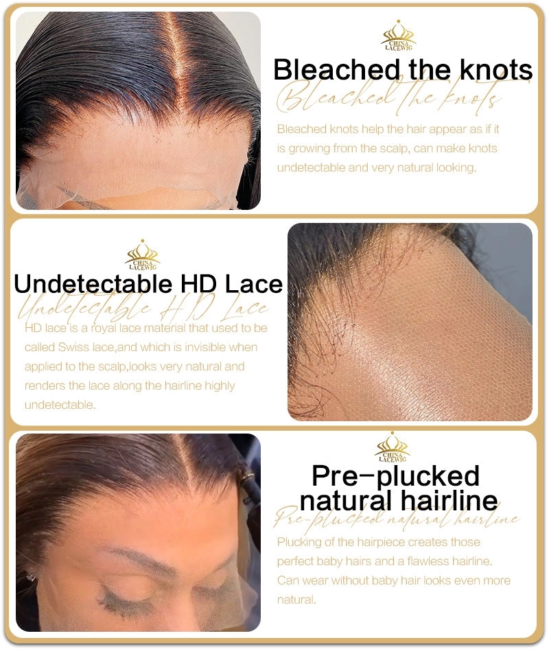 24hrs shipping Chinalacewig Best Undetectable Invisible 360 HD Lace Frontal Wigs Curly CF115
