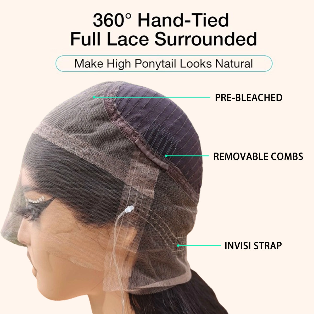 24hrs shipping Chinalacewig Best Undetectable Invisible 360 HD Lace Frontal Wigs Curly CF115