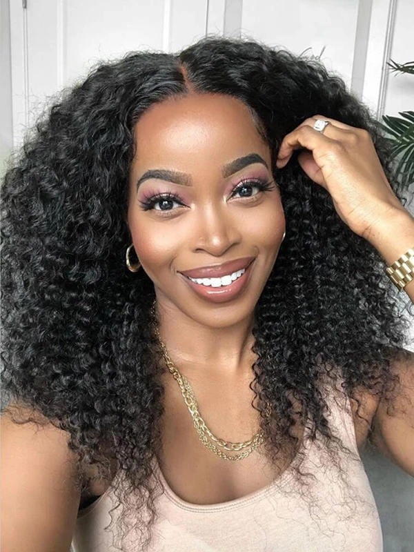 24hrs shipping Chinalacewig Best Undetectable Invisible 360 HD Lace Frontal Wigs Curly CF115