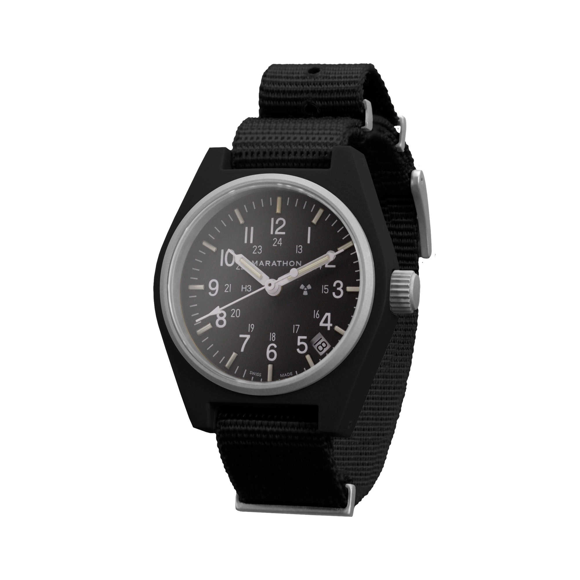 34mm Black General Purpose Quartz with Date (GPQ-D)