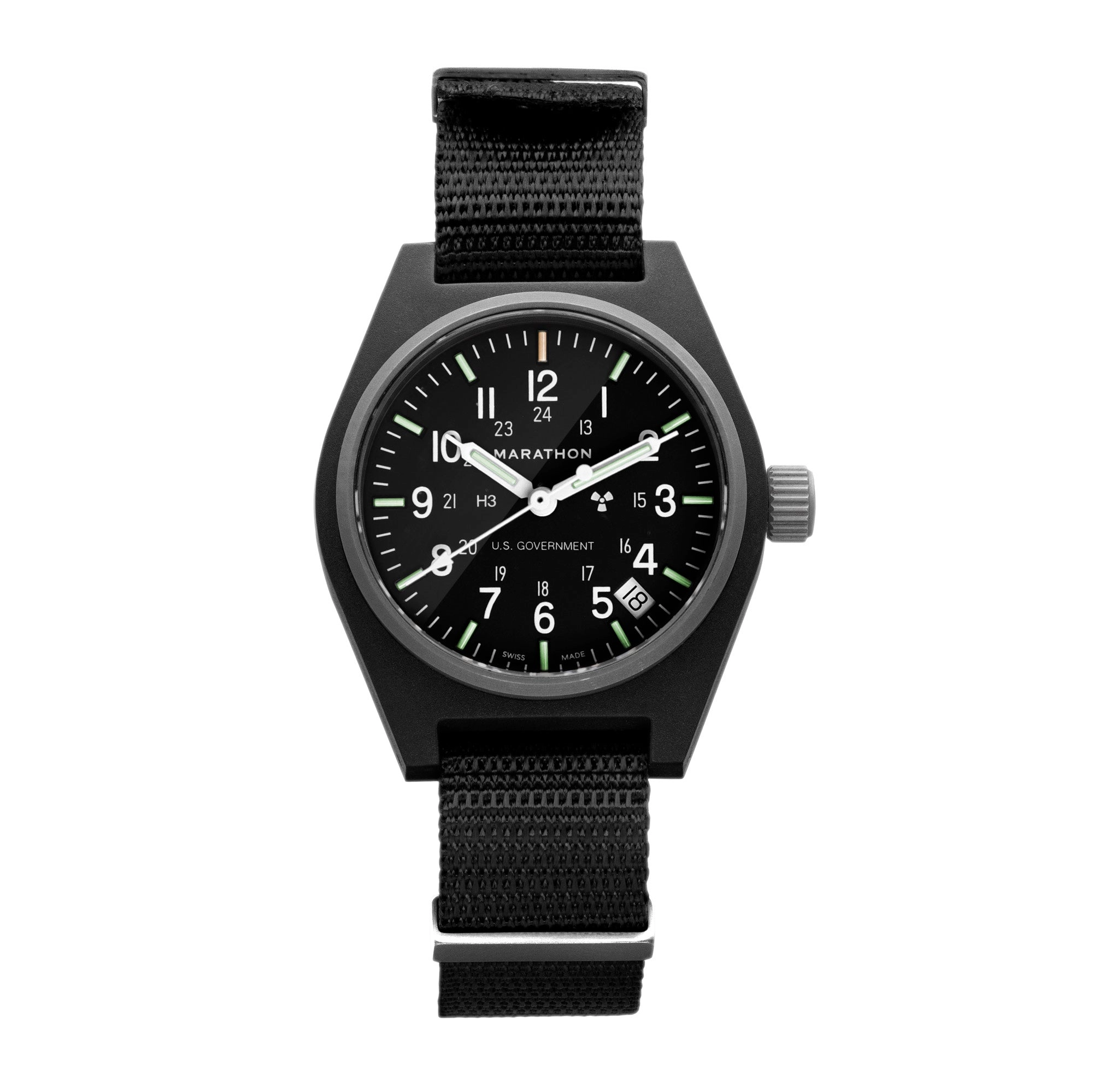 34mm Black General Purpose Quartz with Date (GPQ-D)