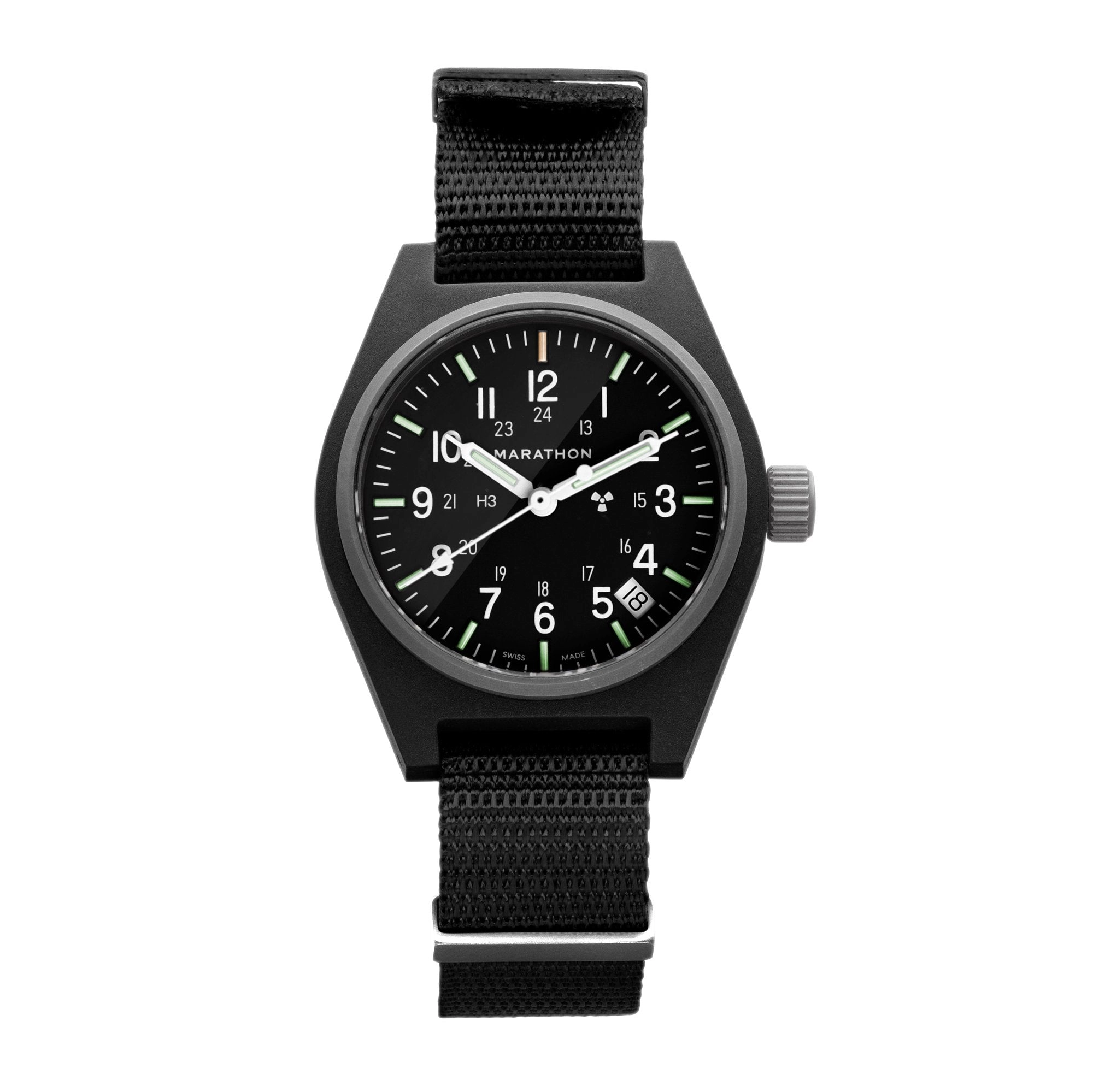 34mm Black General Purpose Quartz with Date (GPQ-D)