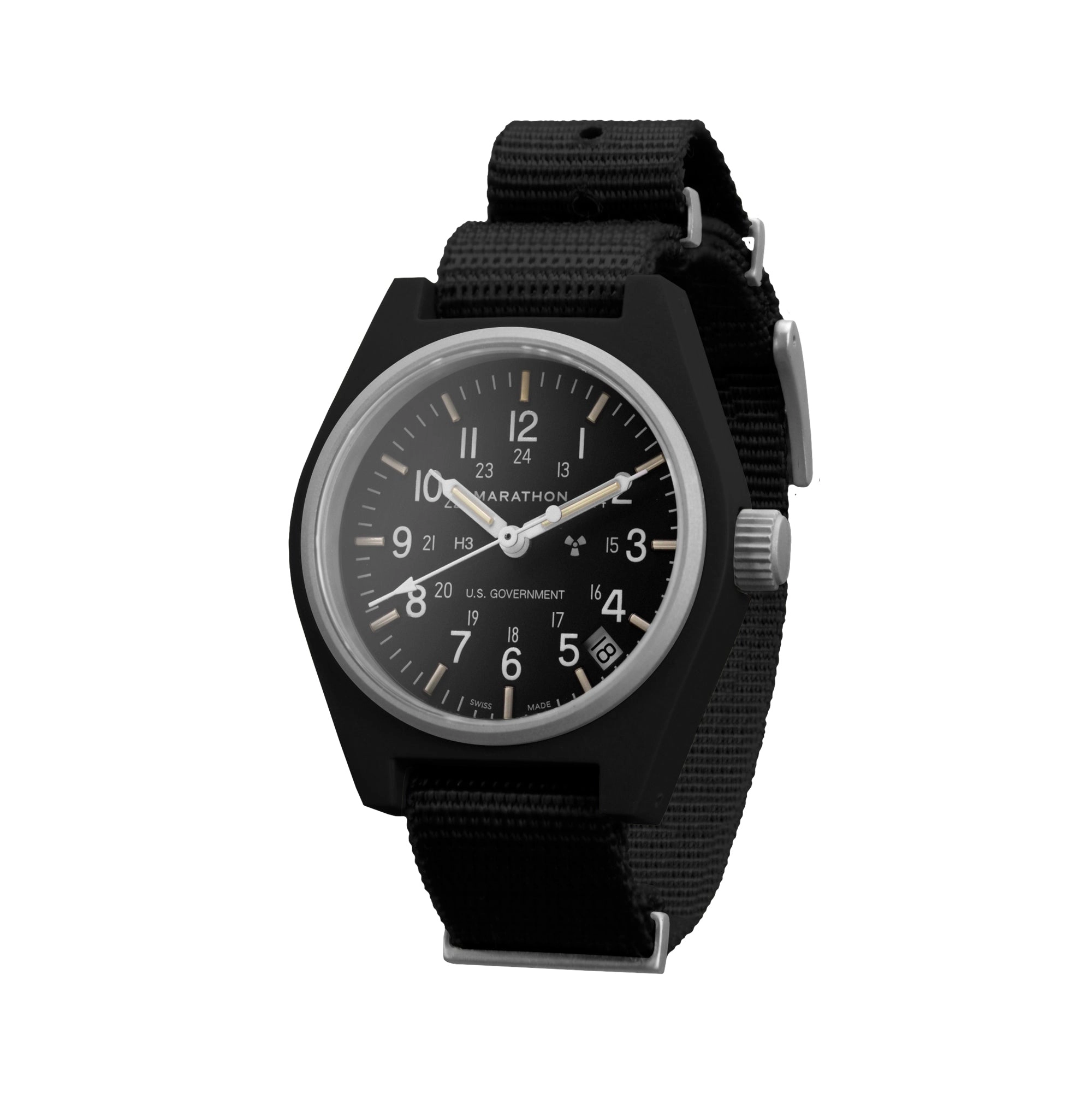 34mm Black General Purpose Quartz with Date (GPQ-D)