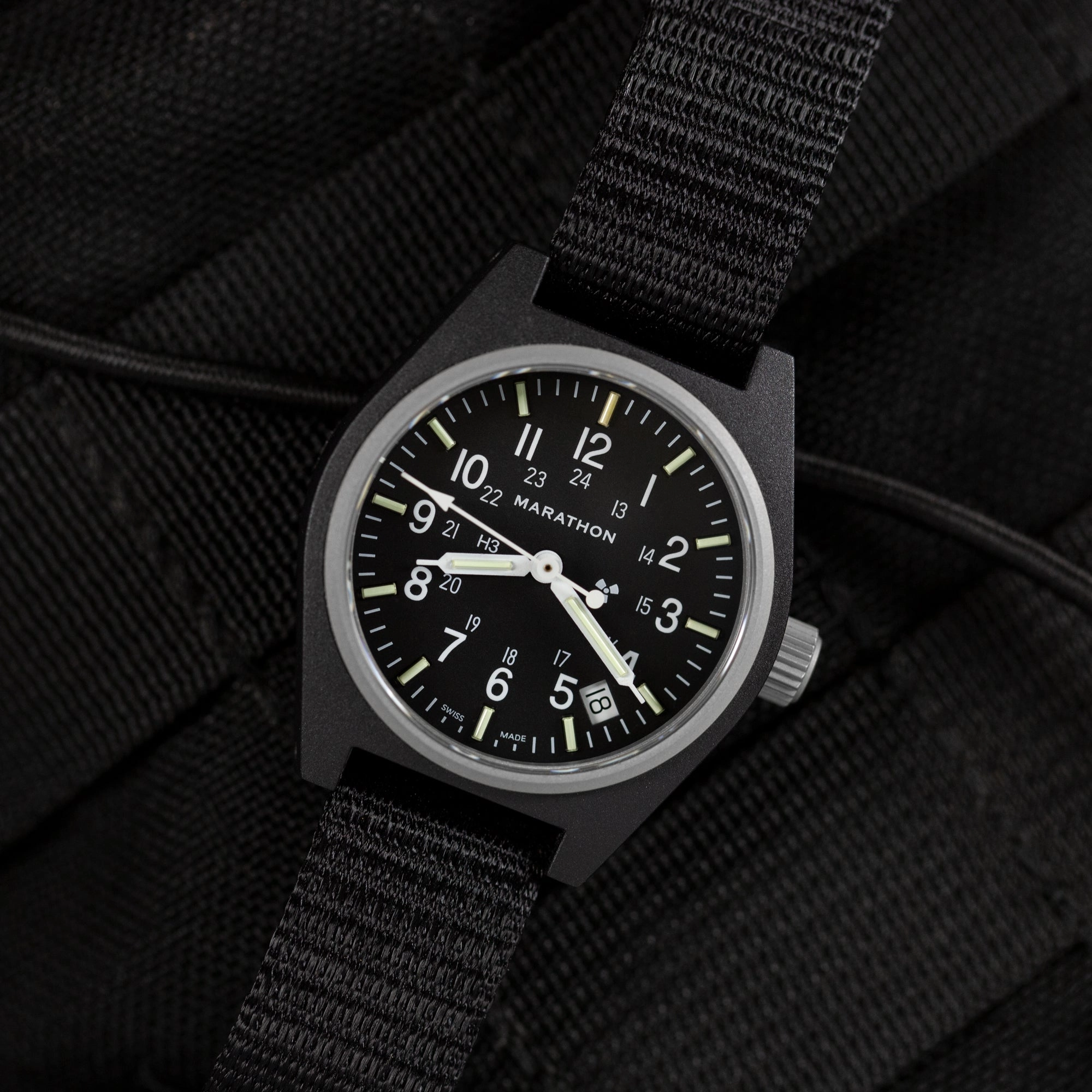 34mm Black General Purpose Quartz with Date (GPQ-D)