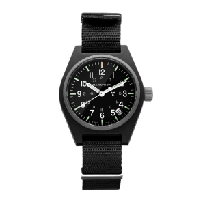 34mm Black General Purpose Quartz with Date (GPQ-D)