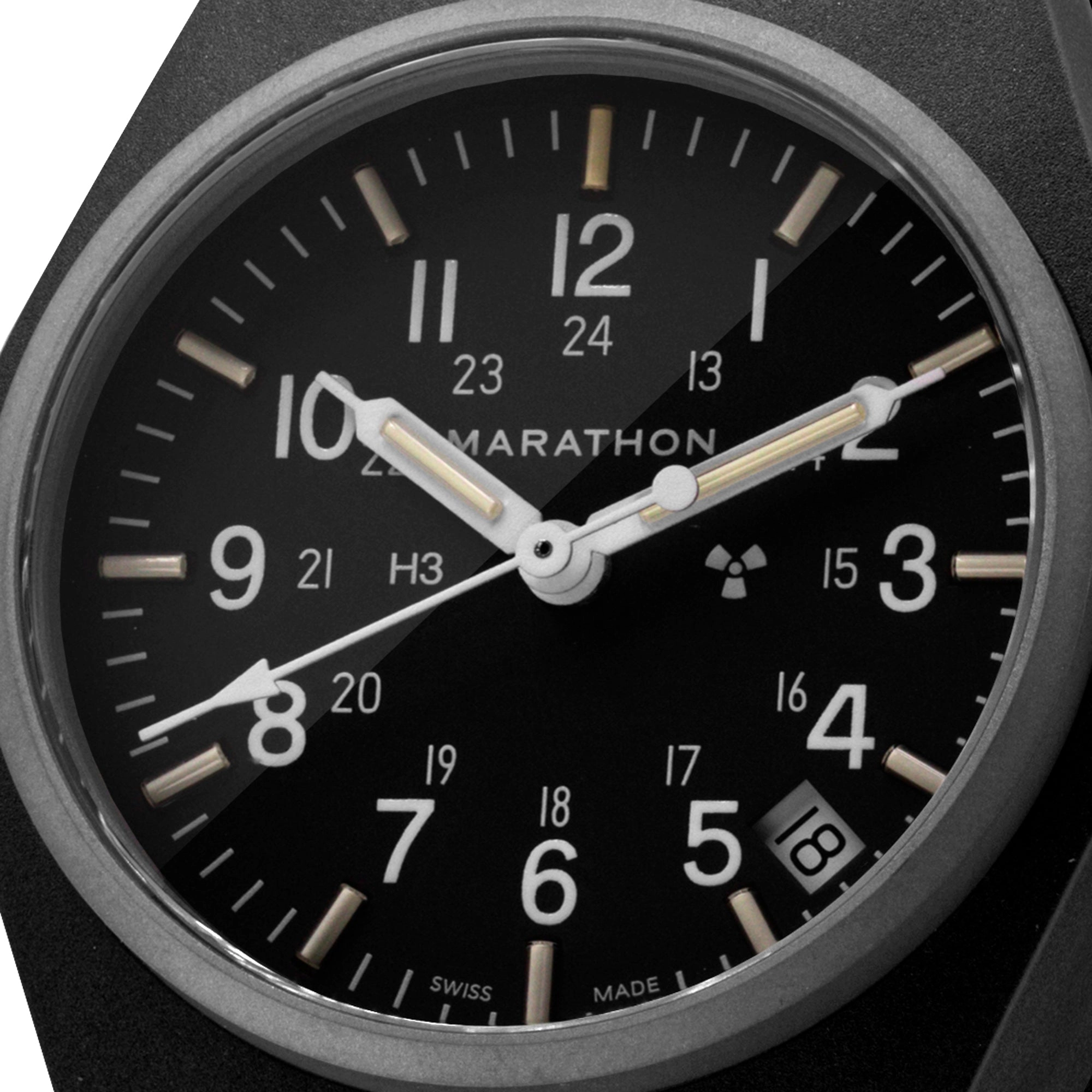 34mm Black General Purpose Quartz with Date (GPQ-D)