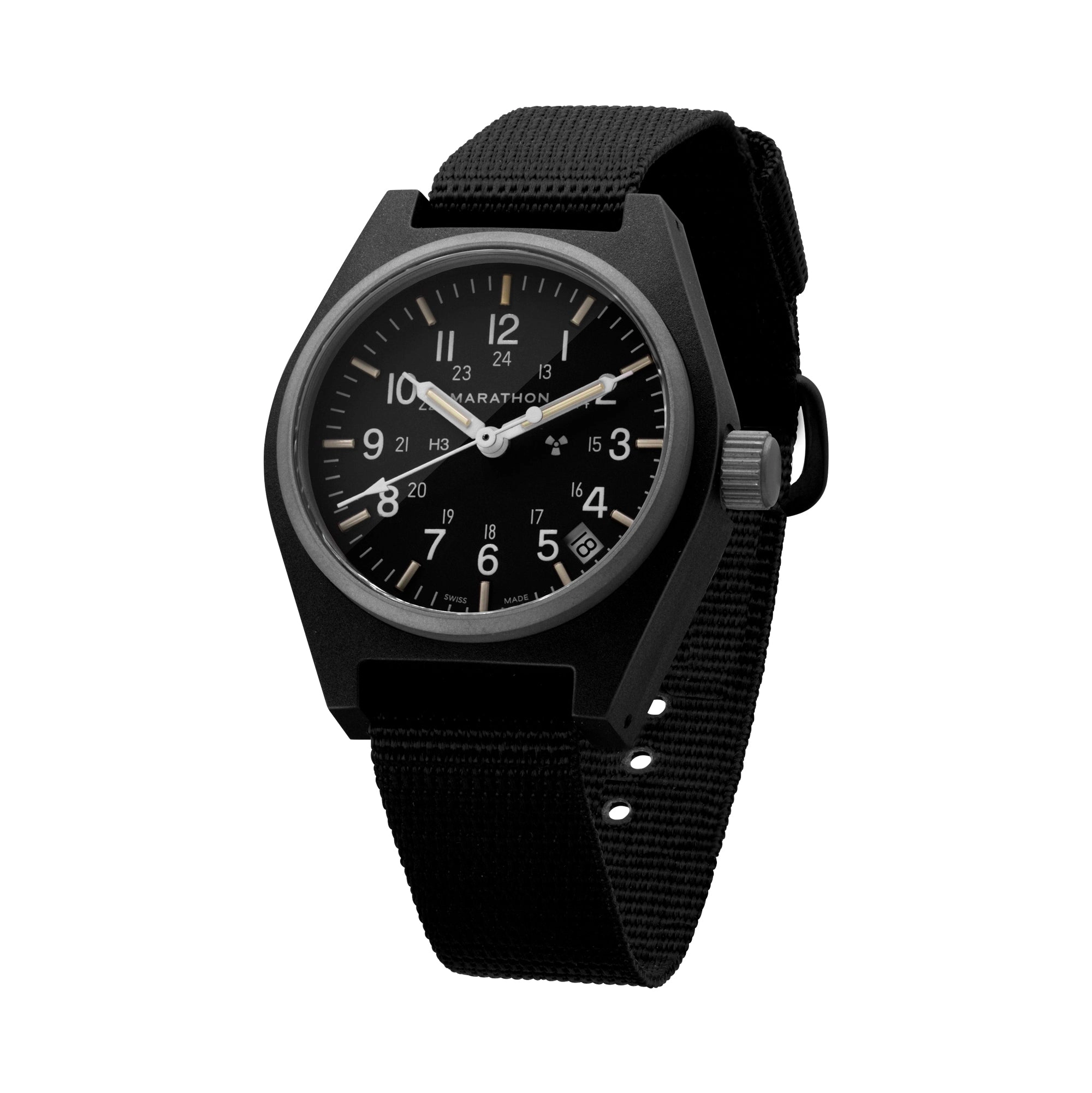 34mm Black General Purpose Quartz with Date (GPQ-D)