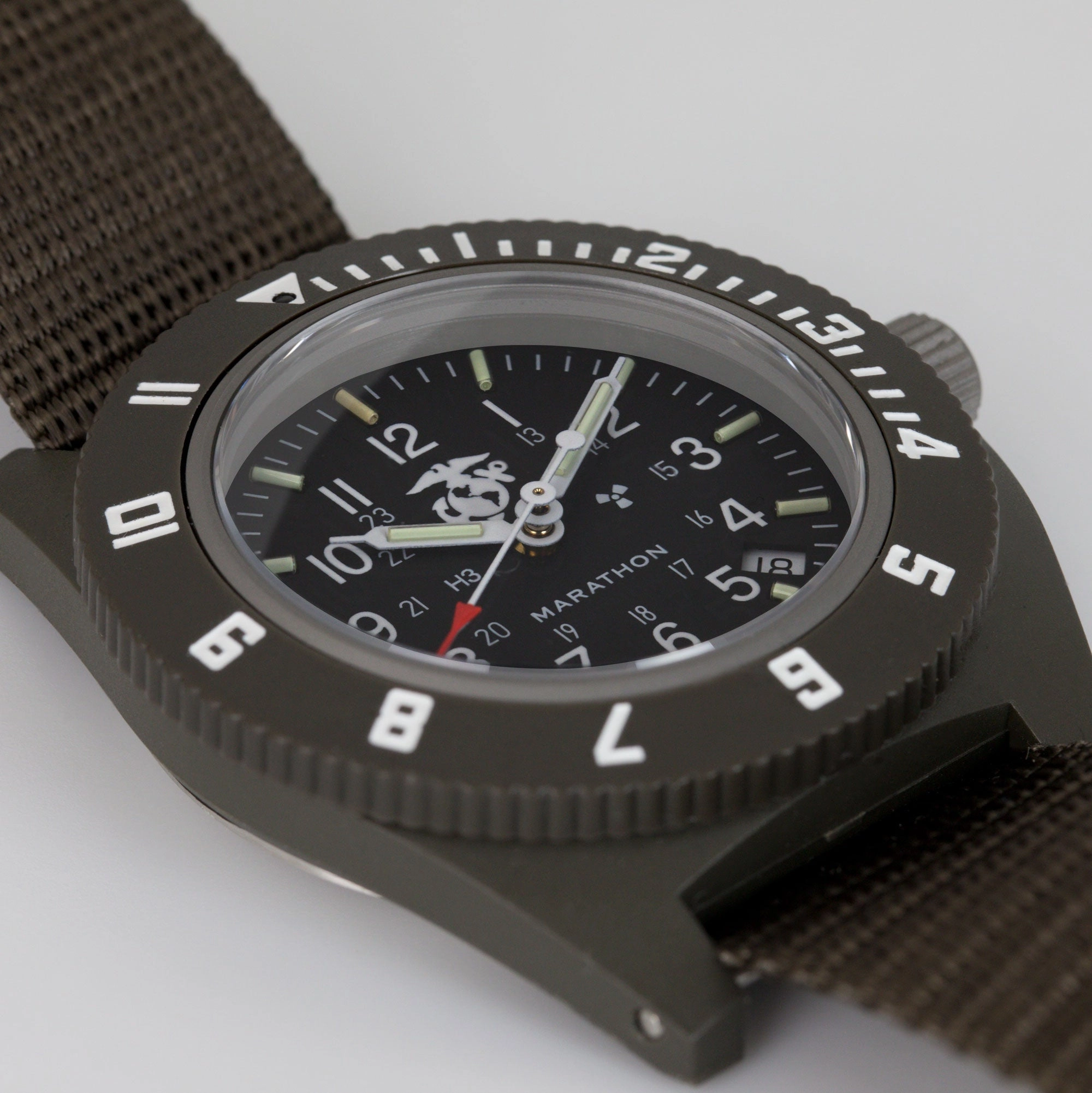 41mm Official USMC Sage Green Pilot's Navigator with Date (Quartz)