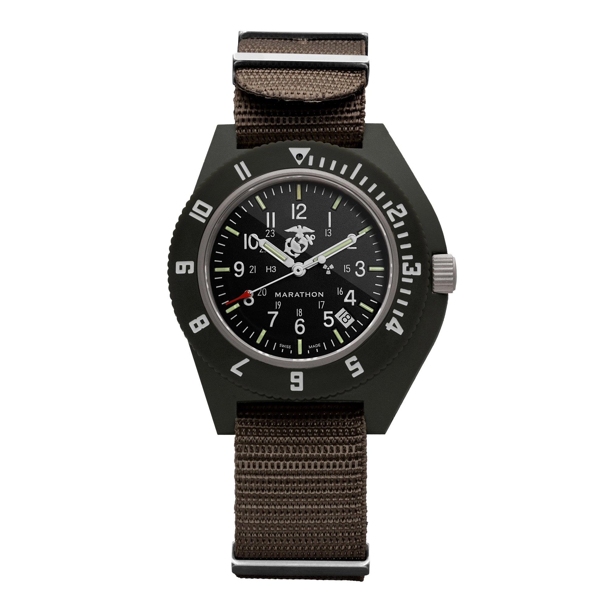 41mm Official USMC Sage Green Pilot's Navigator with Date (Quartz)