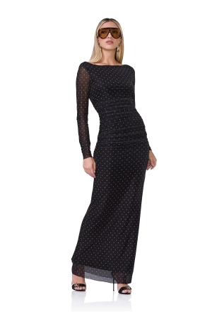 Adele Dress - Sepia Dot
