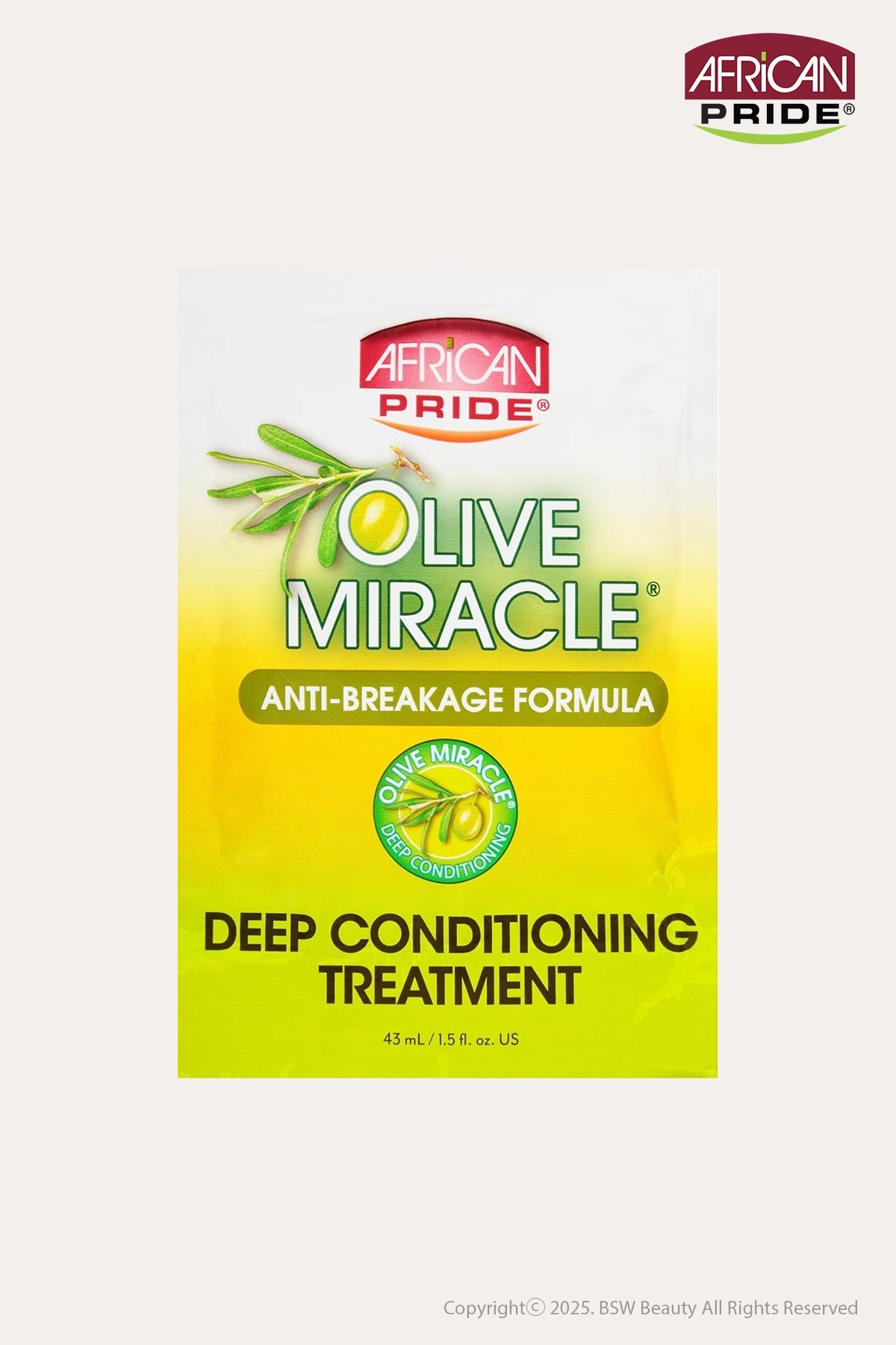 AFRICAN PRIDE OLIVE MIRACLE DEEP CONDITIONER TREATMENT 1.5oz