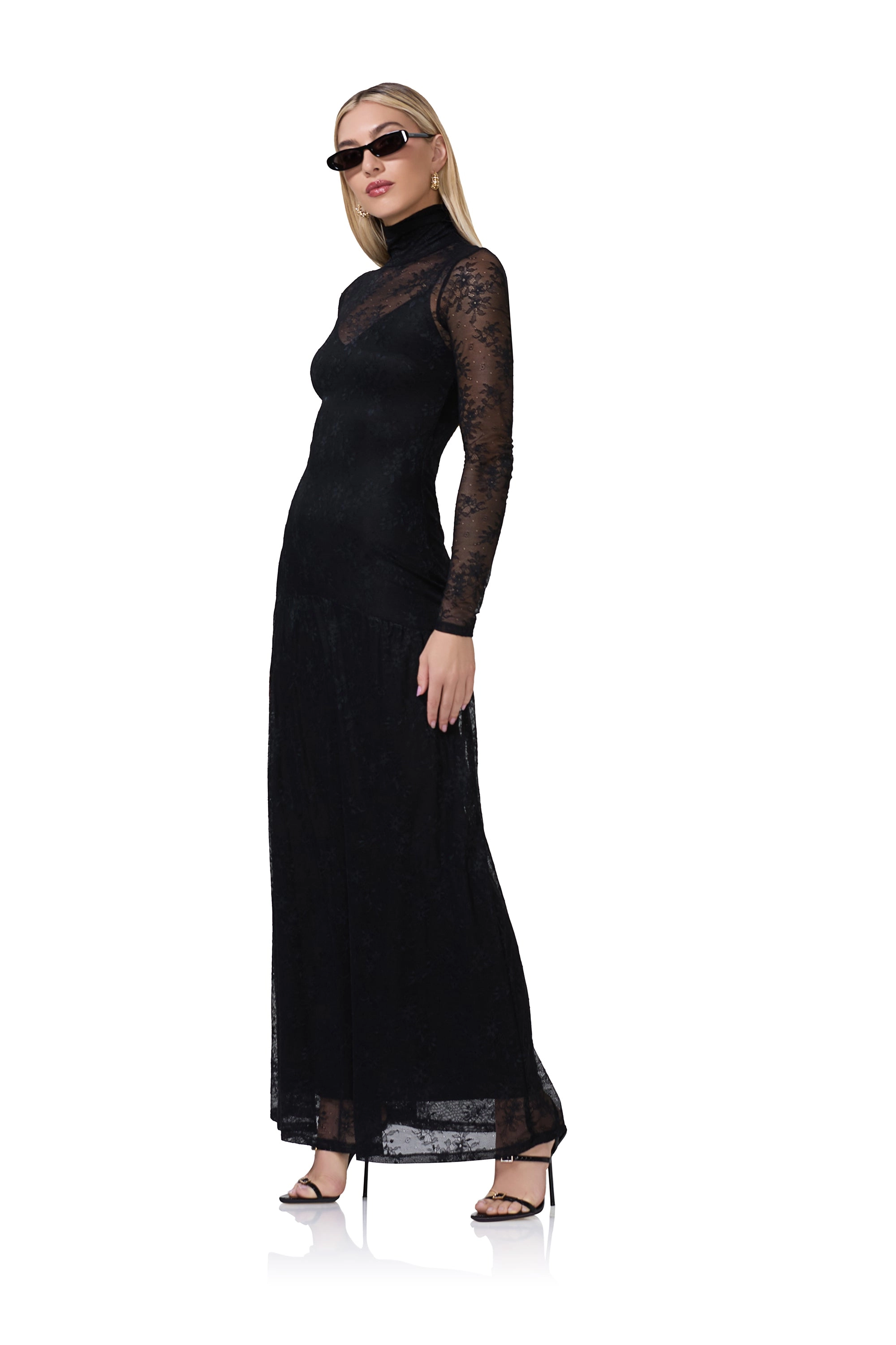 Amala Lace Dress - Noir