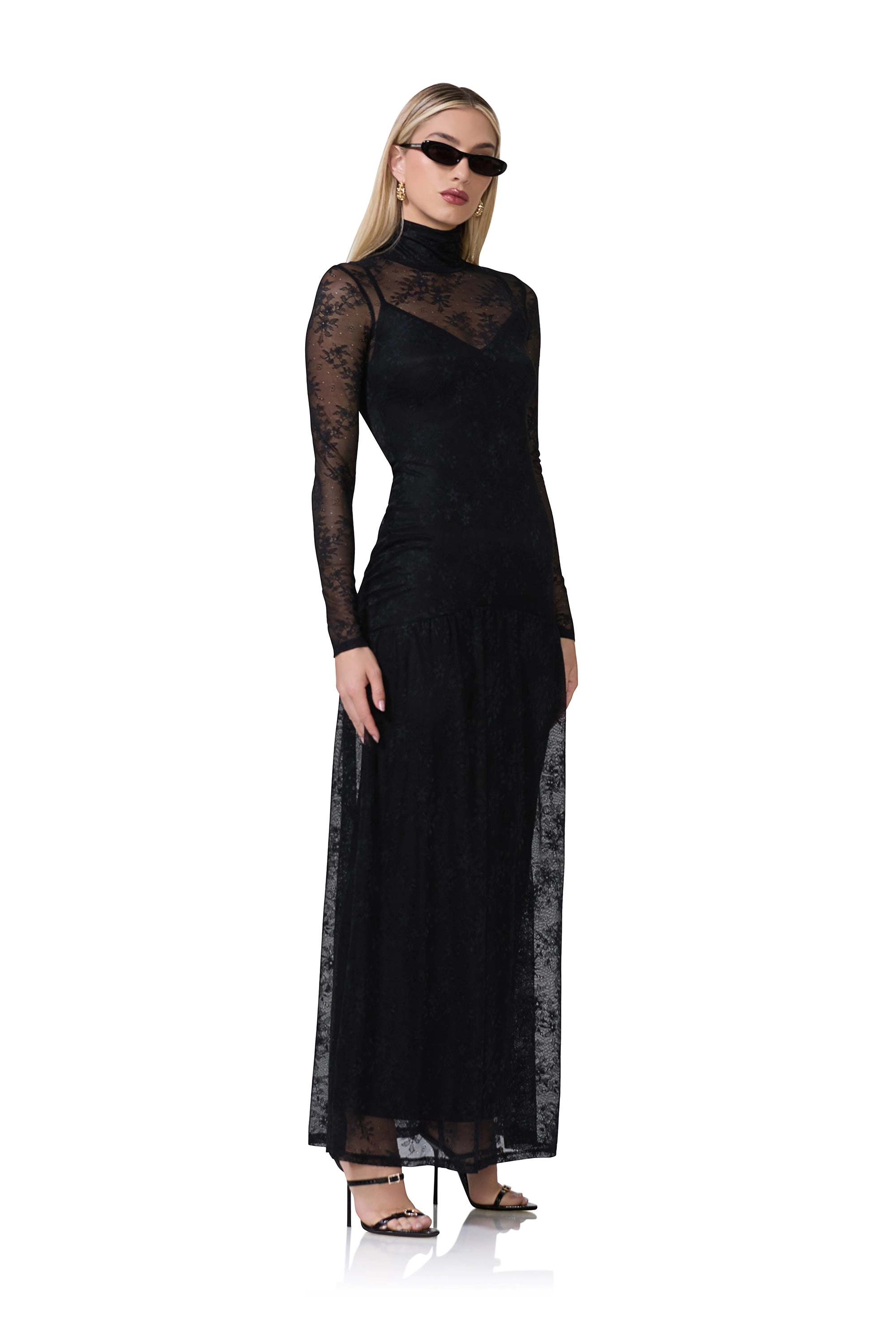 Amala Lace Dress - Noir