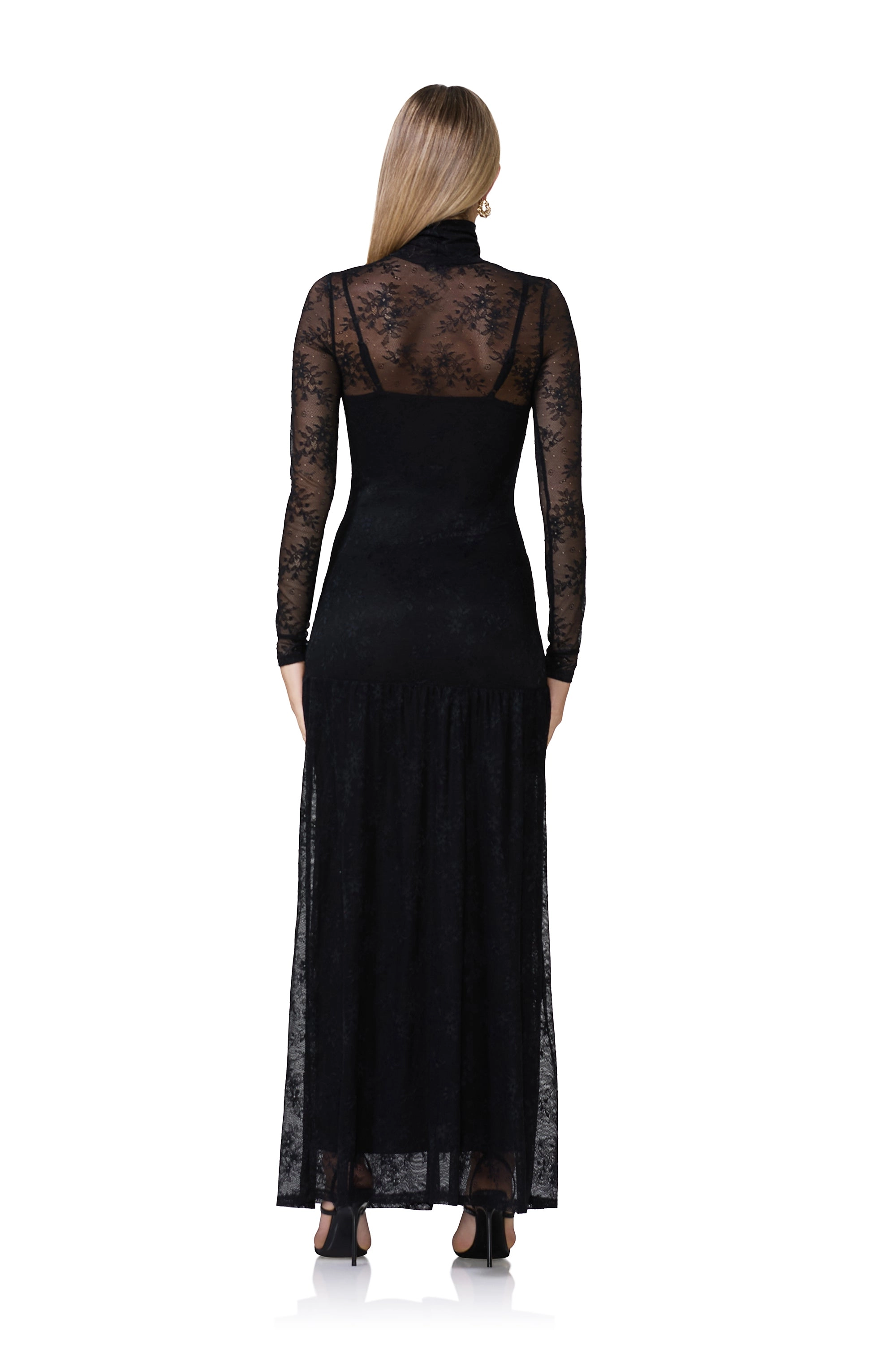 Amala Lace Dress - Noir