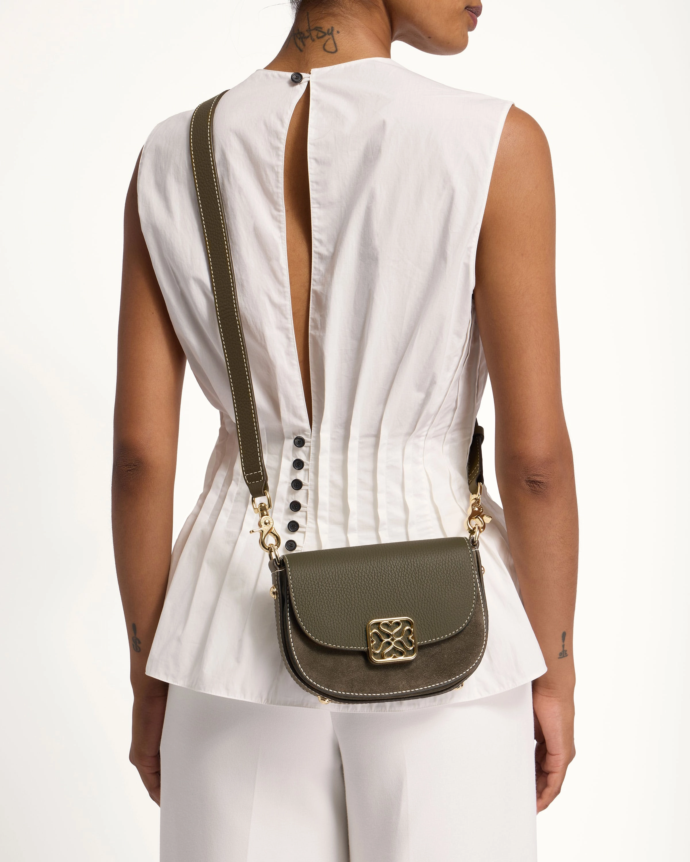 Bay Mini - Khaki Suede