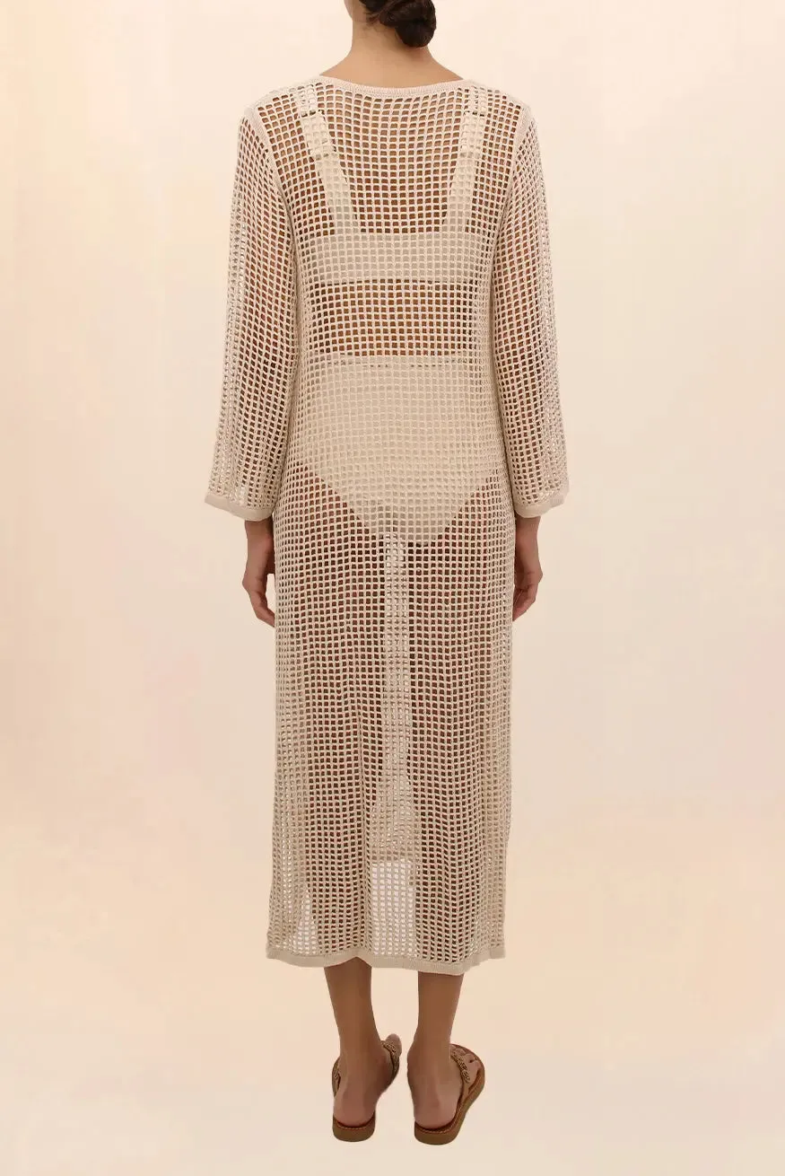 BEIGE SUNSET LONG  DRESS