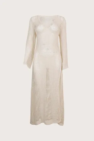 BEIGE SUNSET LONG  DRESS