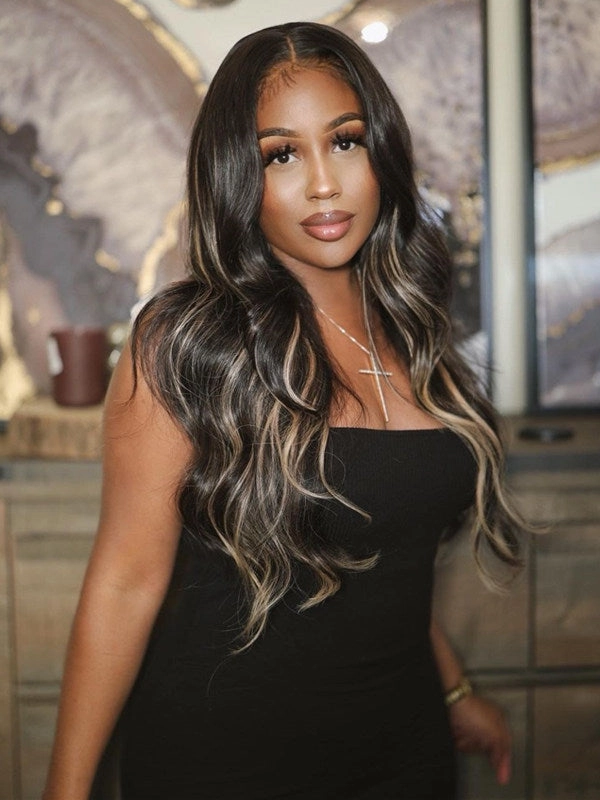 Chinalacewig Fashion Highlight Body Wave 360 HD Lace Wig NCF128