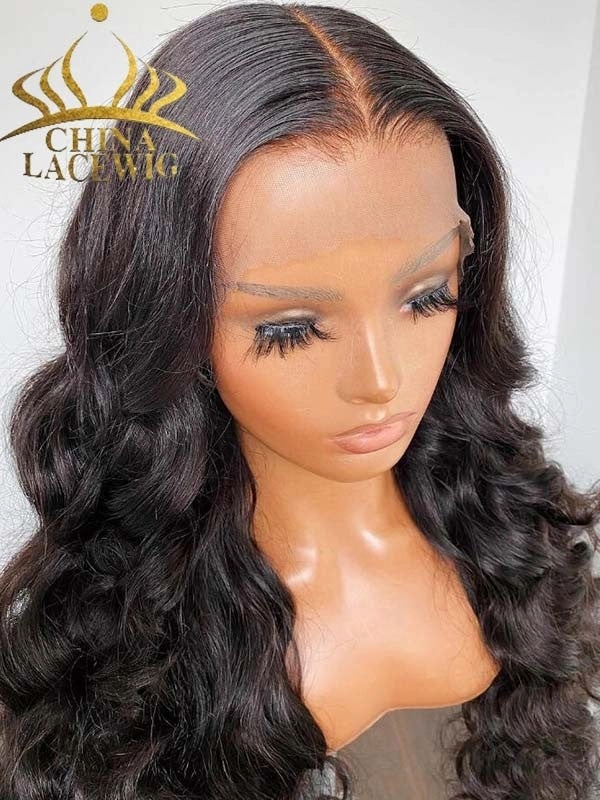 Chinalacewig Thick HD Lace Wavy 360 Lace Frontal Wig With Pre-plucked Hairline CF170