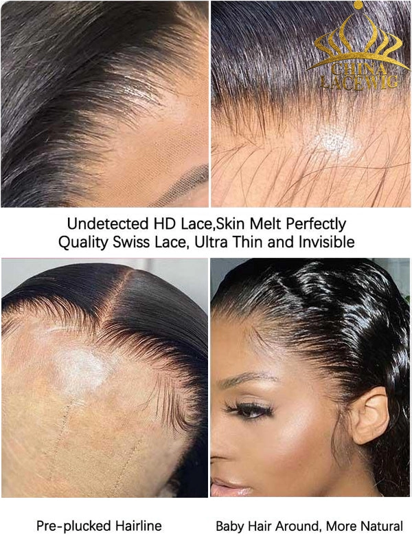 Chinalacewig Undetectable HD Lace Body Wave Lace Front Wig With Pre-plucked Hairline CF035