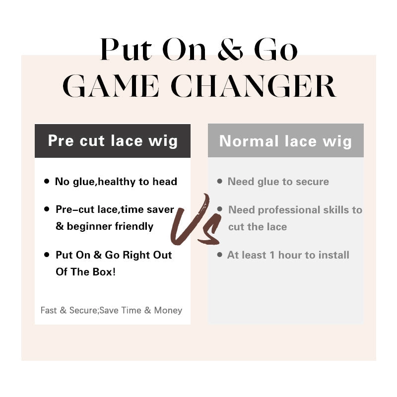 Chinalacewig Wear Go Pre Cut HD Lace 5*5 Closure Red Brown Curly Quick & Easy Glueless Wig With Breathable Cap Air Wig CS013
