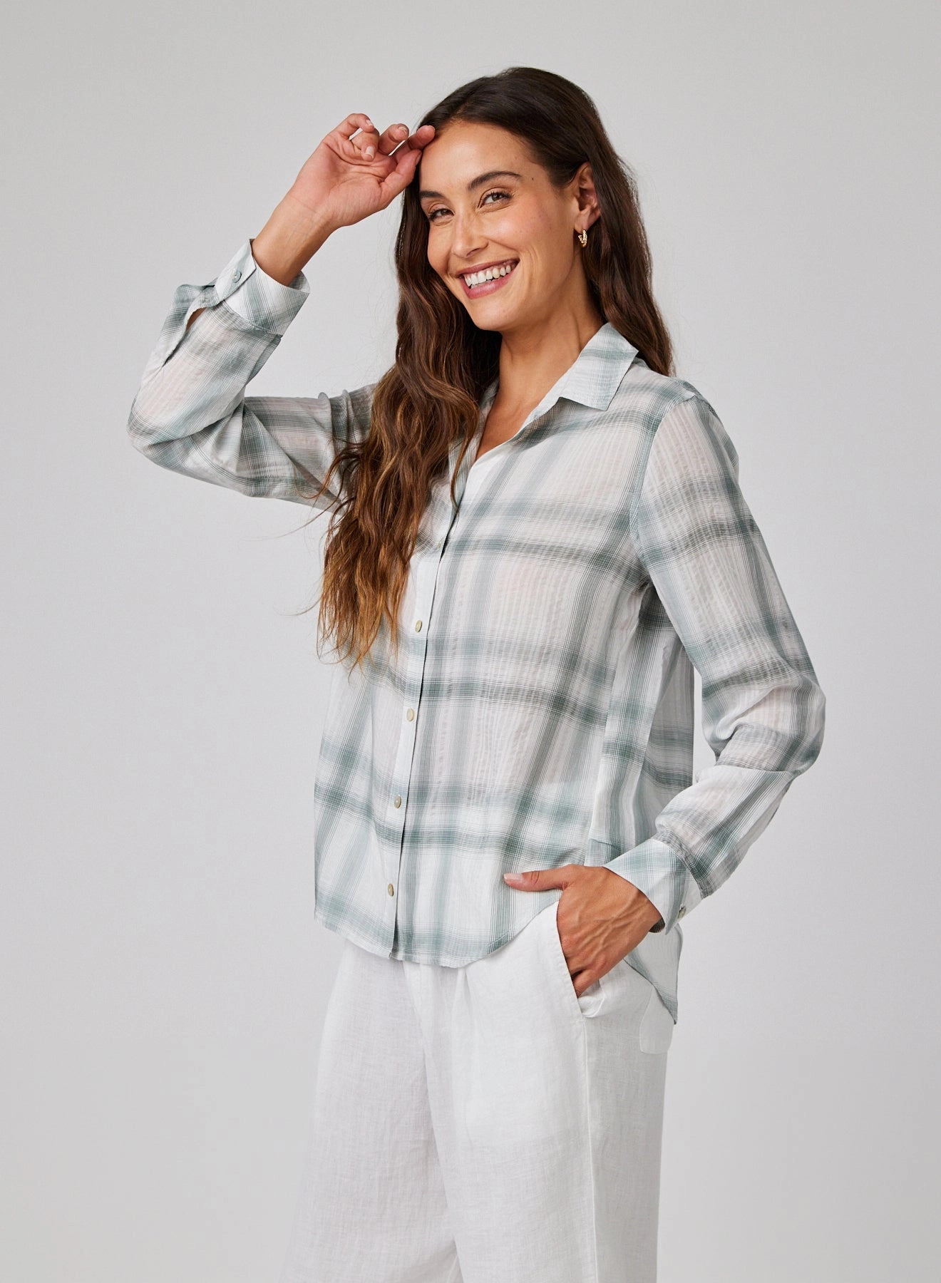 Clean Shirt - Sage Shadow Plaid