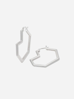 Daryl Large Hoops | Sterling Silver