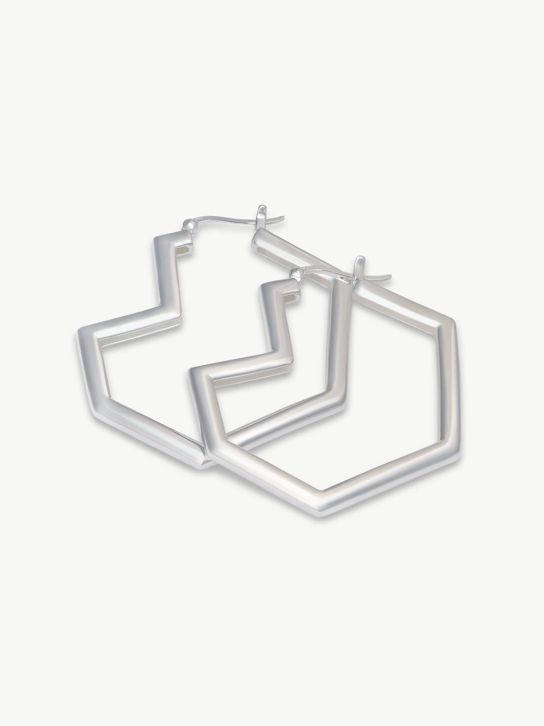 Daryl Large Hoops | Sterling Silver