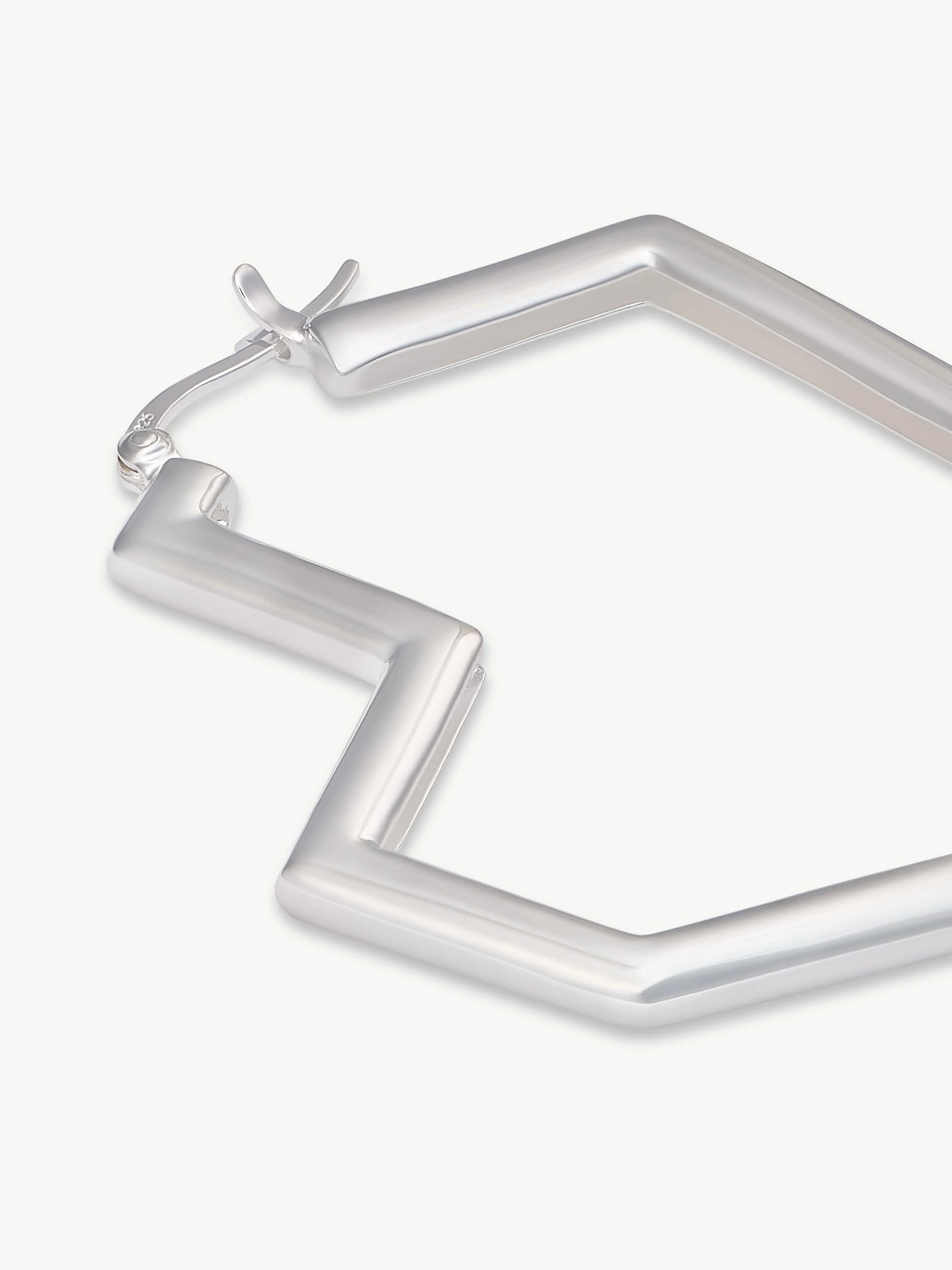 Daryl Large Hoops | Sterling Silver