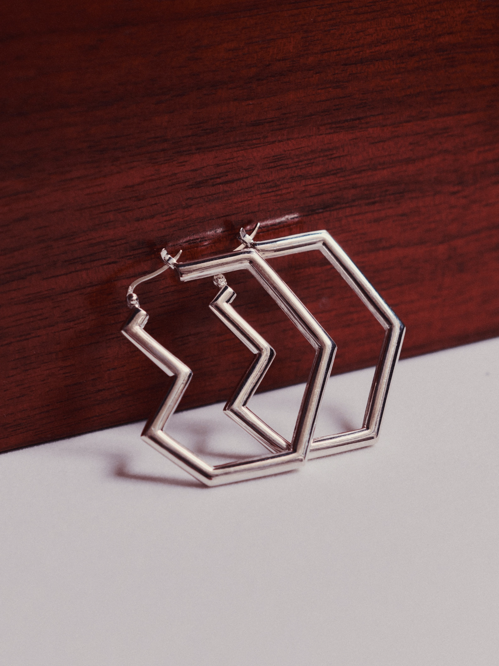 Daryl Large Hoops | Sterling Silver