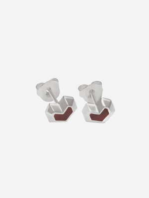 Daryl Sterling Silver Studs | Red Tiger Eye