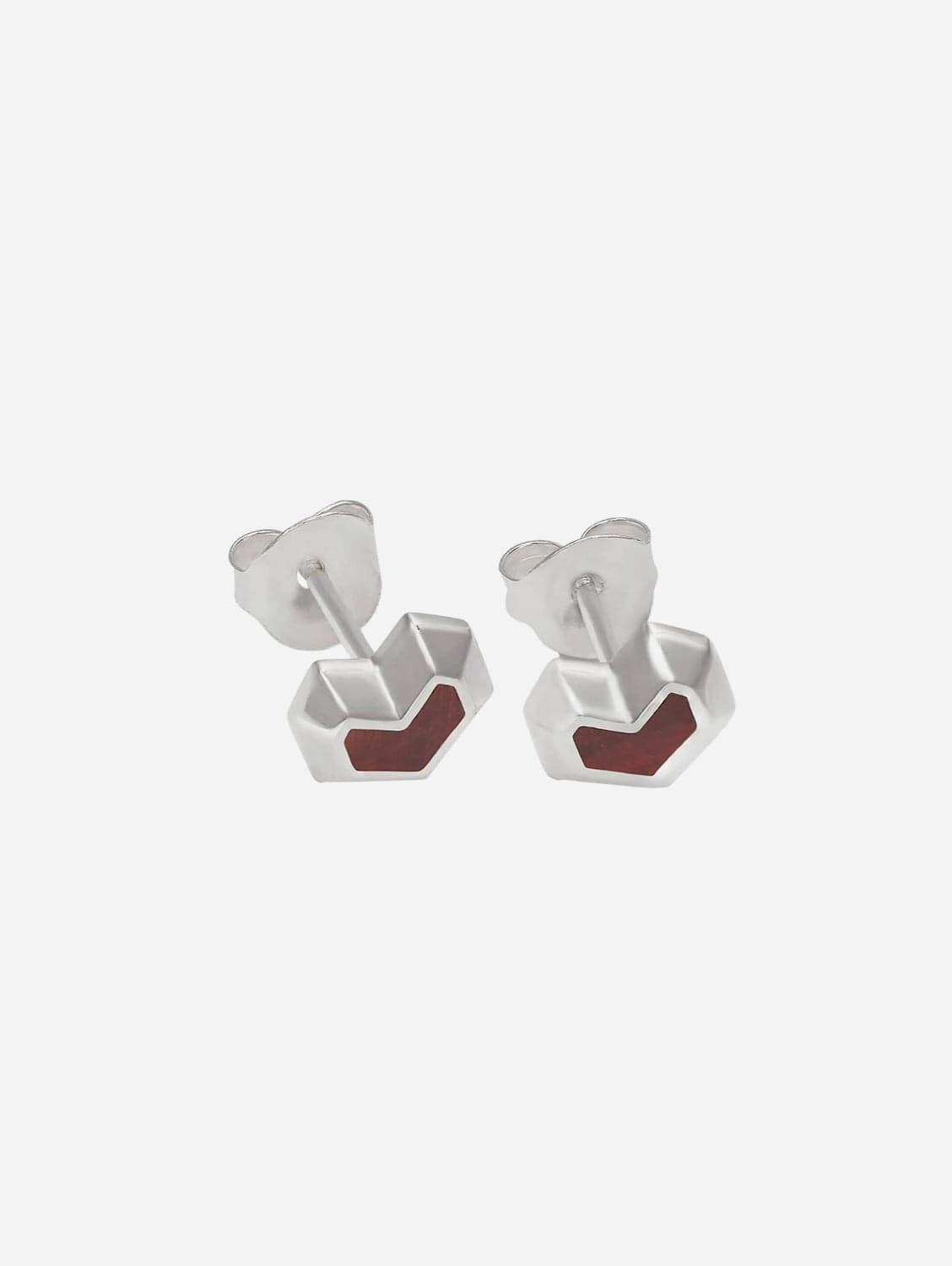 Daryl Sterling Silver Studs | Red Tiger Eye