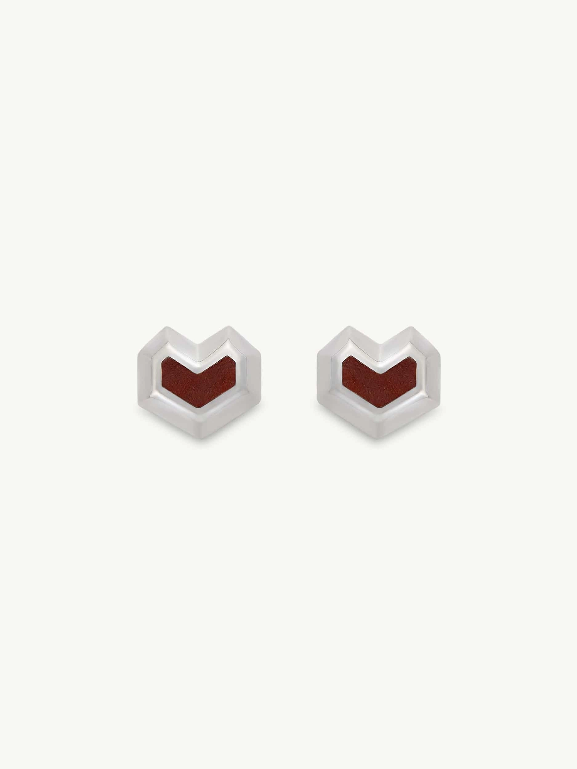 Daryl Sterling Silver Studs | Red Tiger Eye