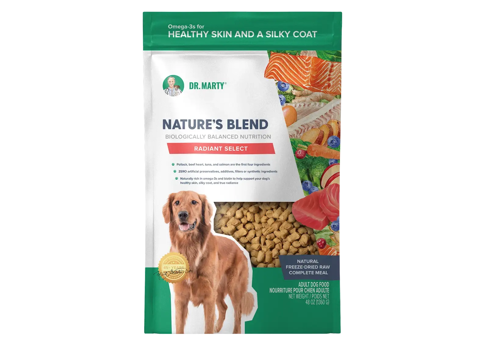 DR. MARTY Nature’s Blend Radiant Select Freeze Dried Raw Dog Food