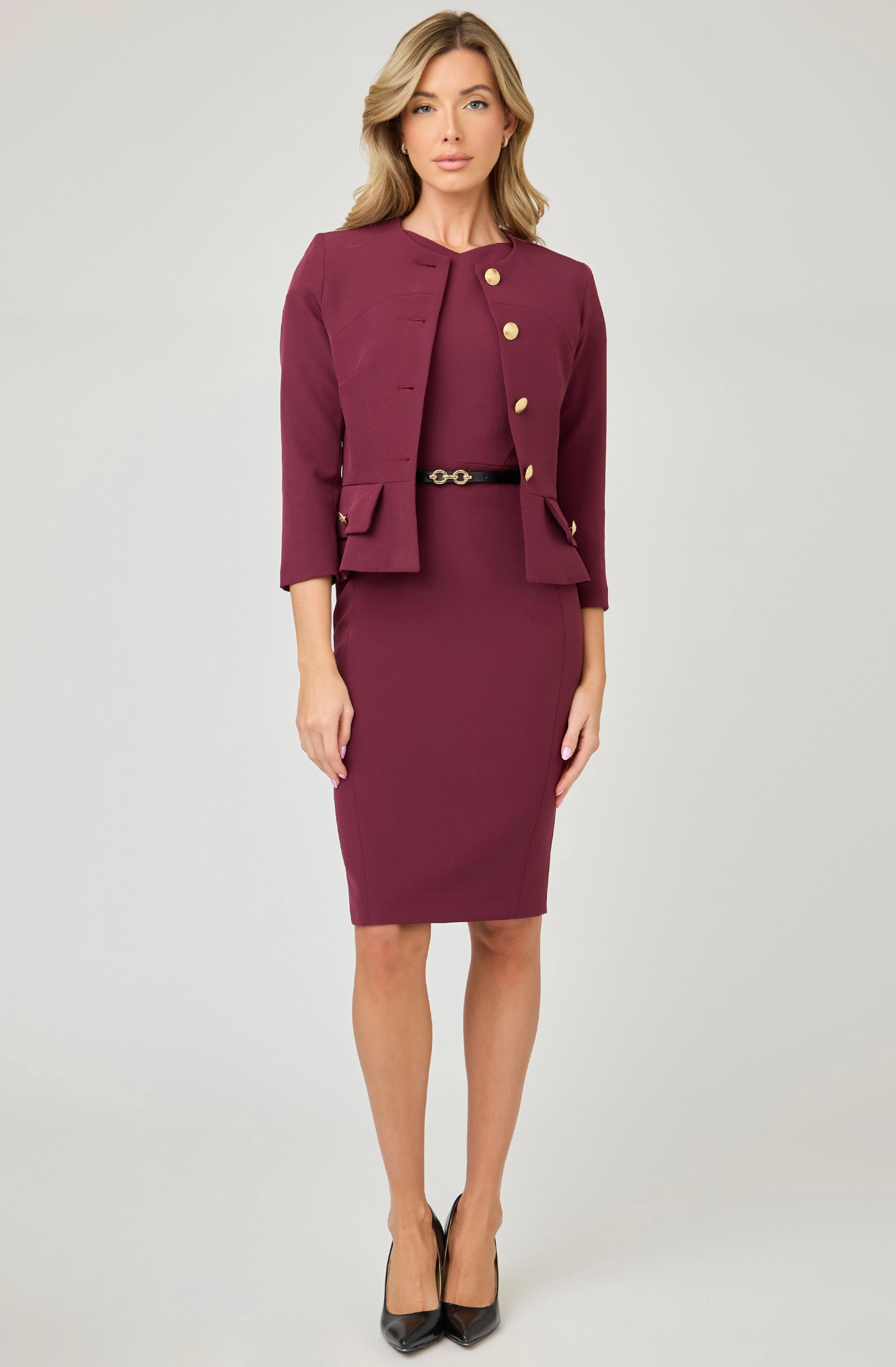 Fitted Dress with belt