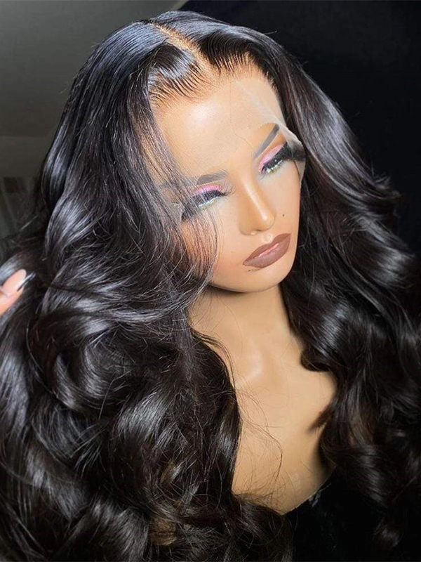 Glueless Pre-plucked Hairline Virgin Human Hair 360 HD Lace Body Wave Wigs NCF119