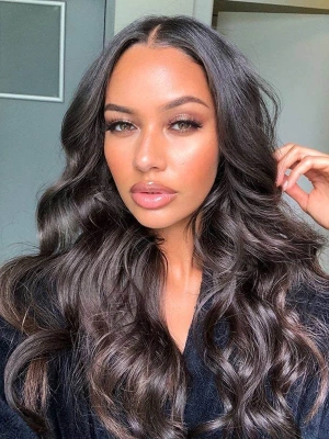 Glueless Pre-plucked Hairline Virgin Human Hair 360 HD Lace Body Wave Wigs NCF119