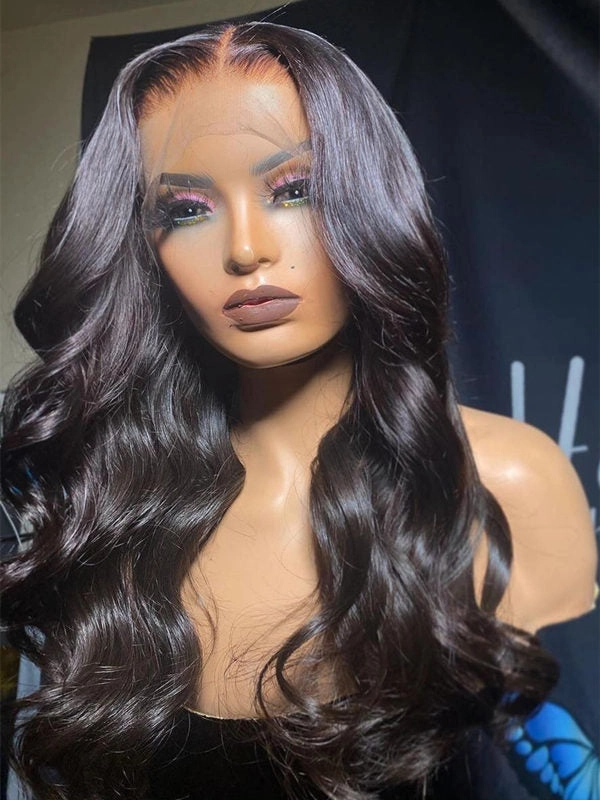 Glueless Pre-plucked Hairline Virgin Human Hair 360 HD Lace Body Wave Wigs NCF119
