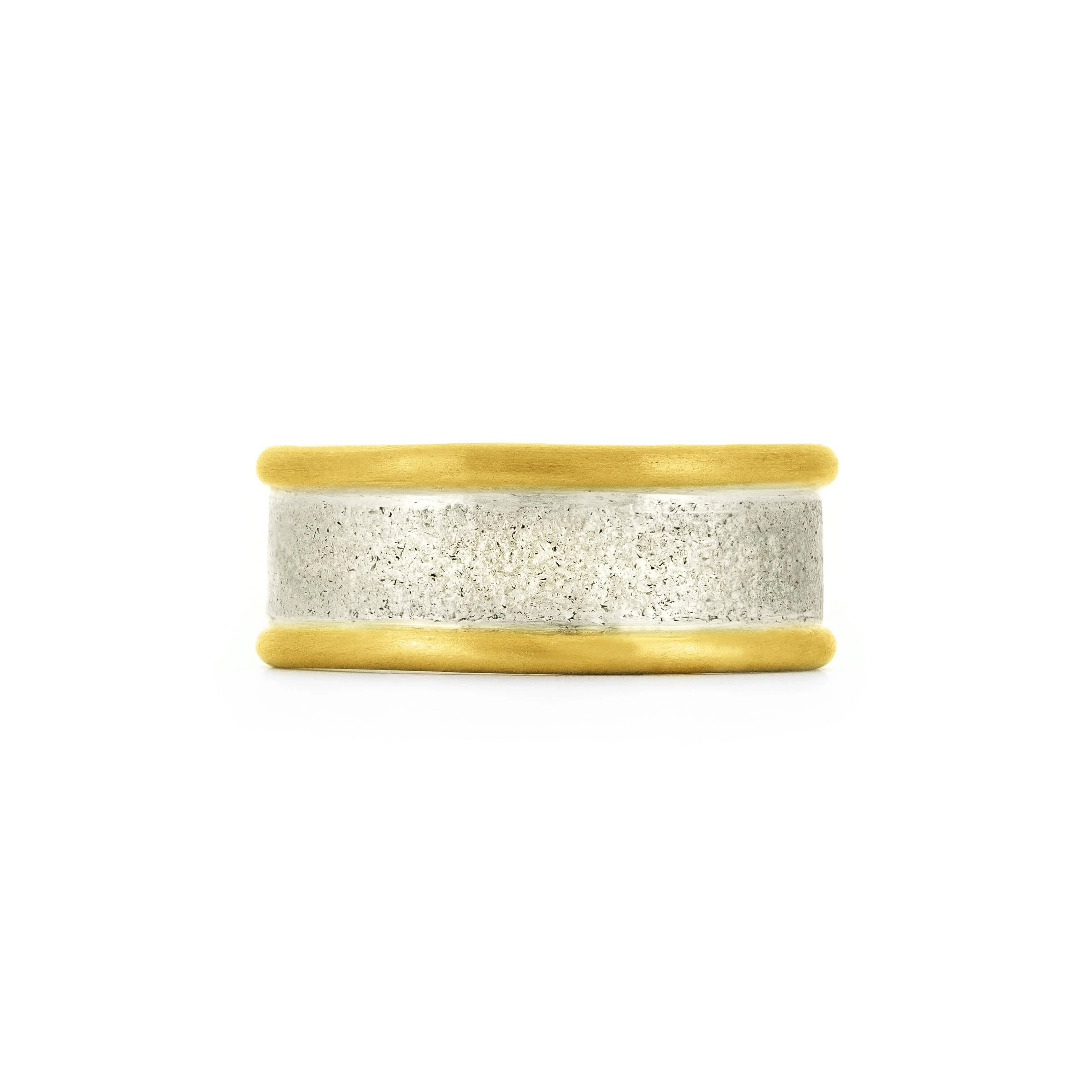 Gold & Silver Impact Wedding Ring | 18ct & Silver