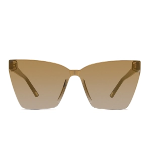 GOLDIE - DARK ORANGE TORTOISE   GOLD MIRROR SUNGLASSES
