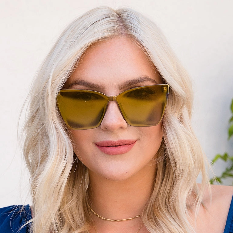 GOLDIE - DARK ORANGE TORTOISE   GOLD MIRROR SUNGLASSES