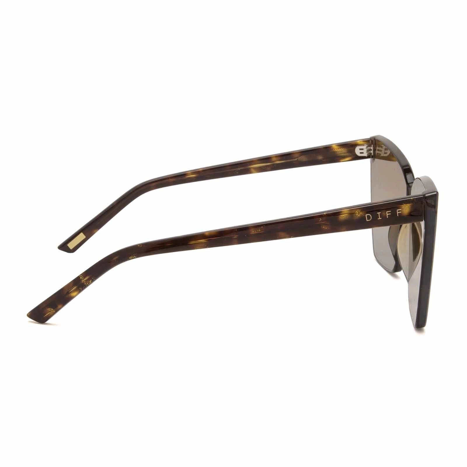 GOLDIE - DARK ORANGE TORTOISE   GOLD MIRROR SUNGLASSES
