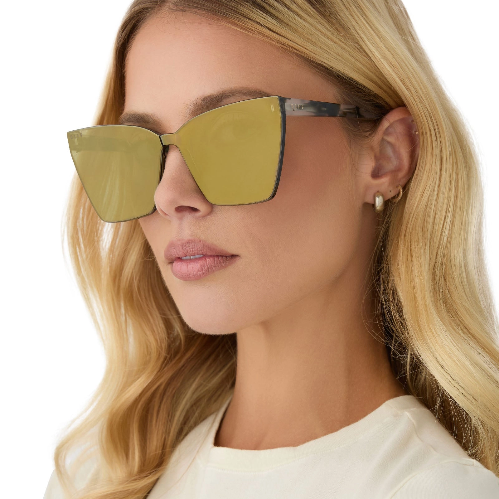 GOLDIE - KOMBU   MOSS MIRROR SUNGLASSES