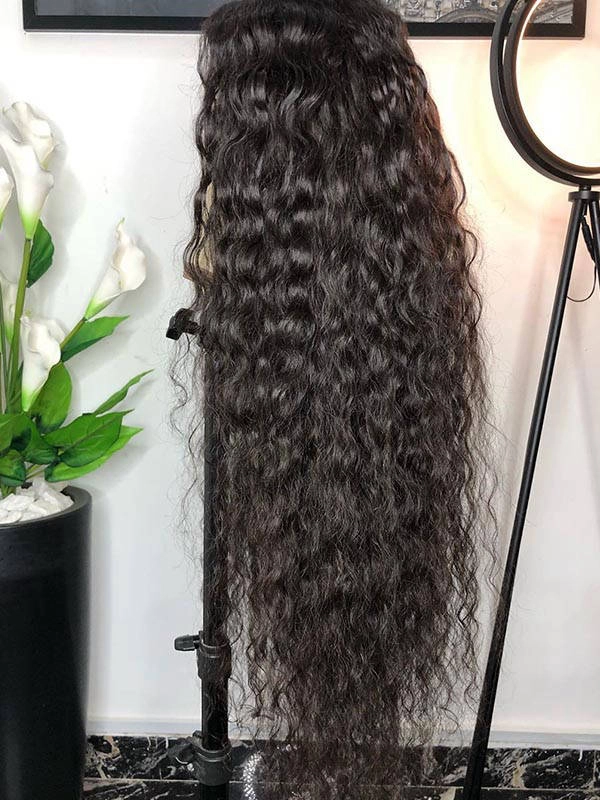 Human Hair Wigs Virgin Brazilian Water Wave Hair Wigs Full HD Lace Wig CF393
