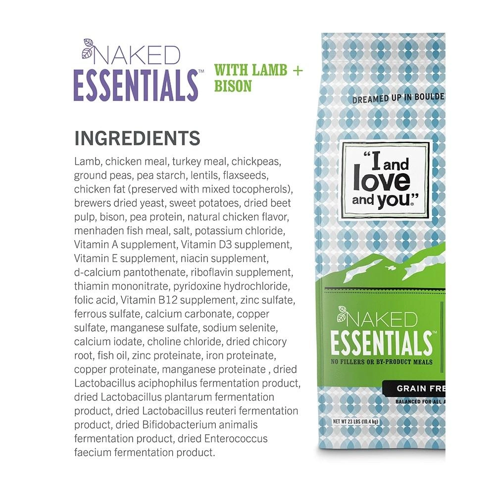 I and Love and You Naked Essentials Grain Free Lamb & Bison Dry Dog Food