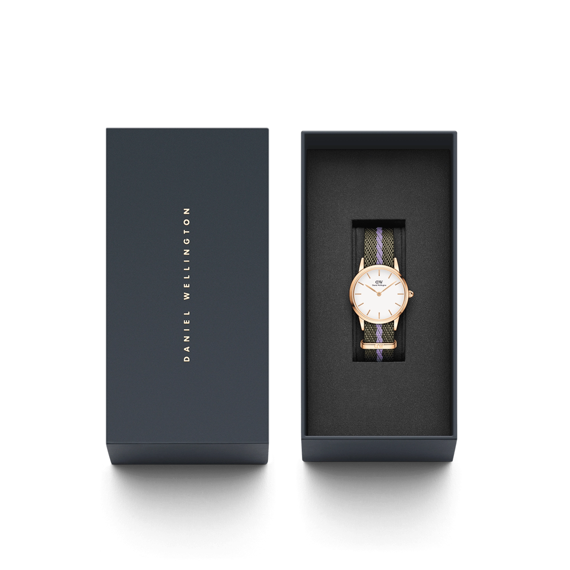 Iconic NATO Green/Purple Rose Gold