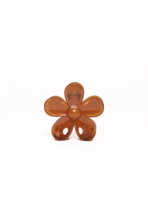 Leona Flower Clip - Brown