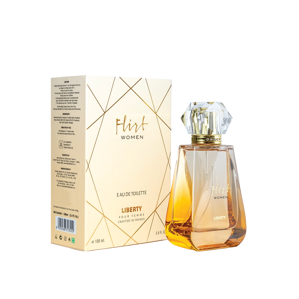 Liberty Luxury Flirt Perfume for Women (100ml/3.4Oz), Eau de Toilette (EDT), Crafted in France, Long Lasting Smell, Floral & Oriental notes