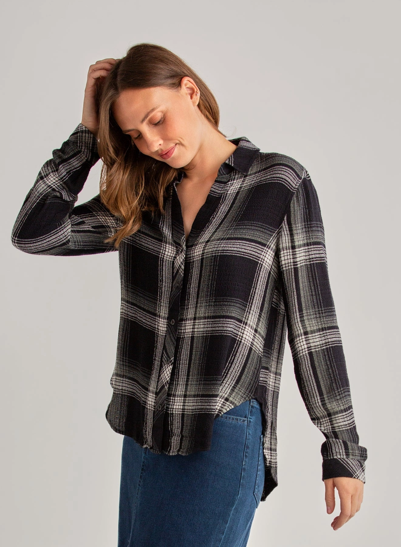 Long Sleeve Button Down - Vintage Ivy Plaid