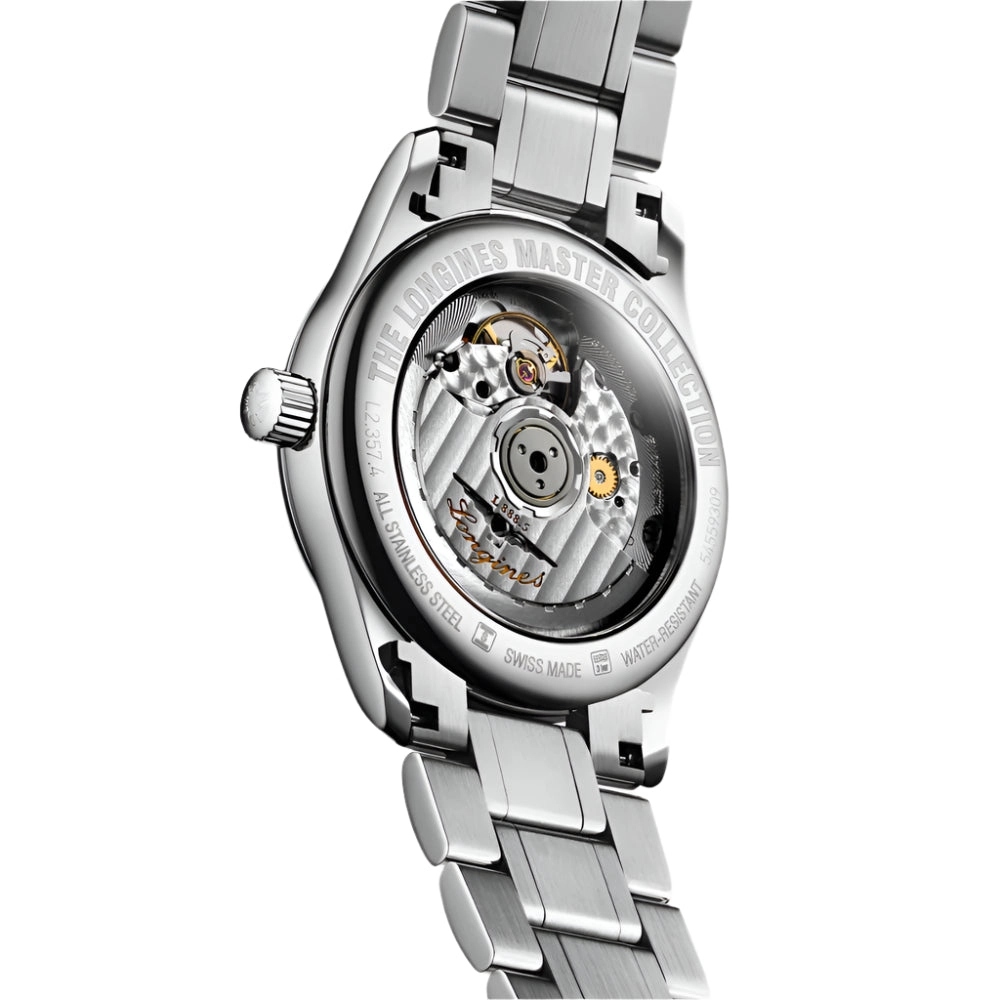 Longines Master Collection 34mm Automatic Watch with Diamonds